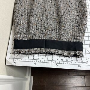 Classiques Entier Pencil Skirt 8 High Waist Tweed Black Brown Wool Silk Academia